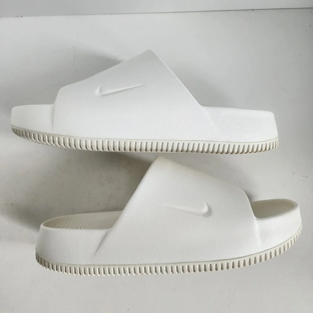 Nike Calm Slide Sail White Foam Sandals Mens 8 Womens 9 DX4816-100 Unisex
